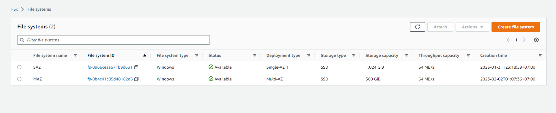 Amazon Fsx dành cho Windows Server